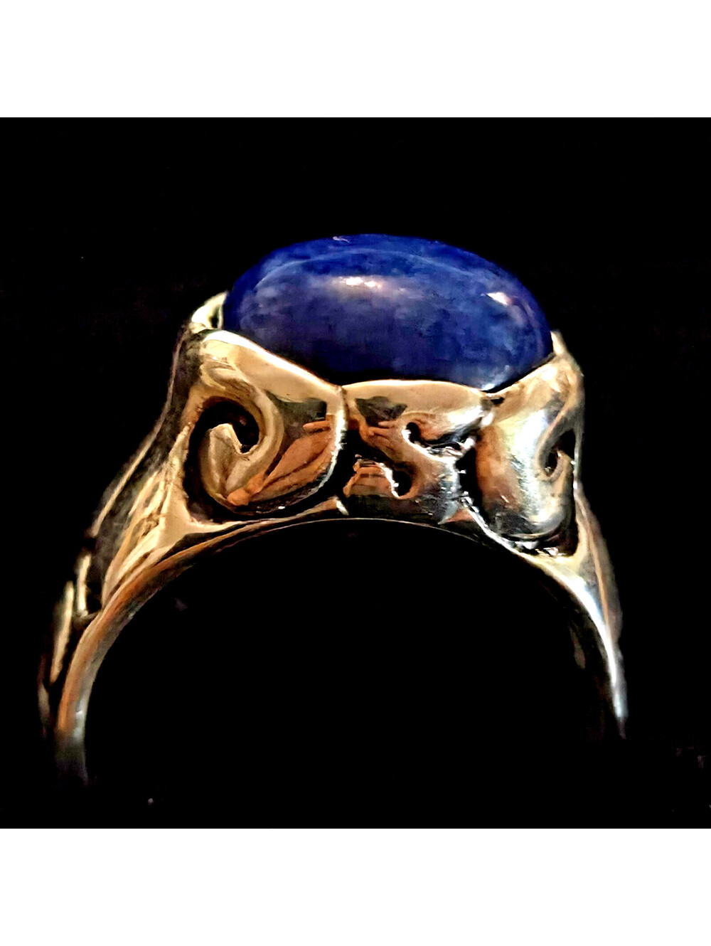 Sterling Silver Ring with Blue Lapis Lazuli Stone by Joseph Esposito
